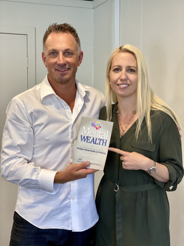 Brent Backhouse with the Mental Wealth book